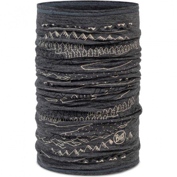 Бандана BUFF MERINO LIGHTWEIGHT PRINTS EIRIK GREY 136629.937.10.00