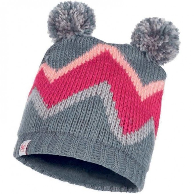 Шапка вязаная с флисом детская BUFF HAT KNITTED POLAR ARILD GREY 117840.937.10.00